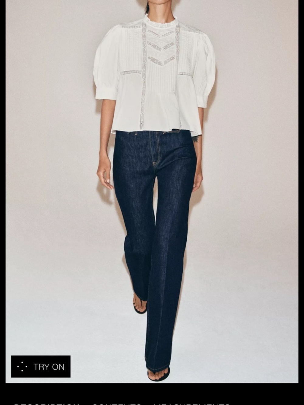 White womens Zara blouse